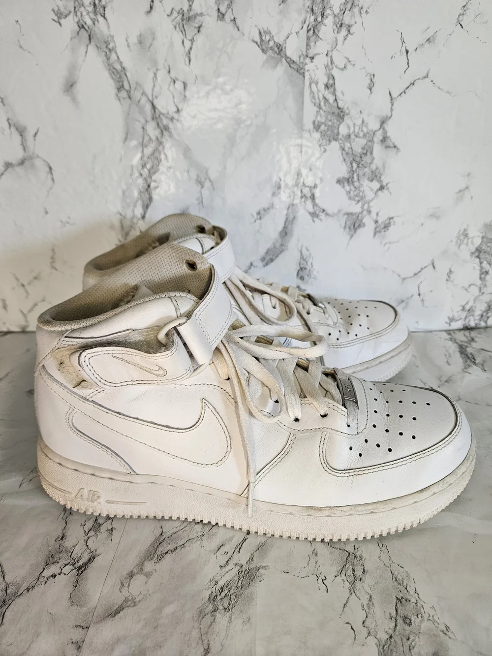 Nike Air Force 1 Mid 07 315123-111 White Basketball Shoes Sneakers Sz 8